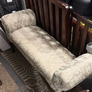 Elegant Cream Patterned Bench